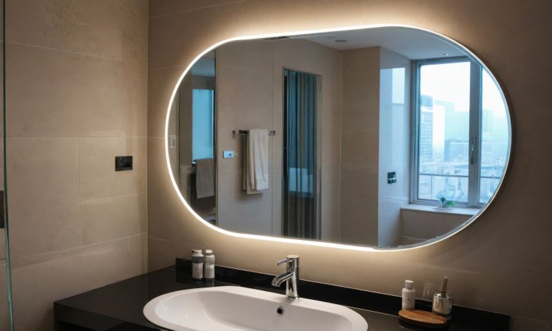 Backlit Mirror with Integrated Lighting